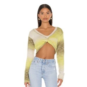 For Love and Lemons Celeste Twist Front Crop NWOT